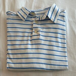 Crewcuts long sleeve Blue and White Striped Kids Polo Shirt